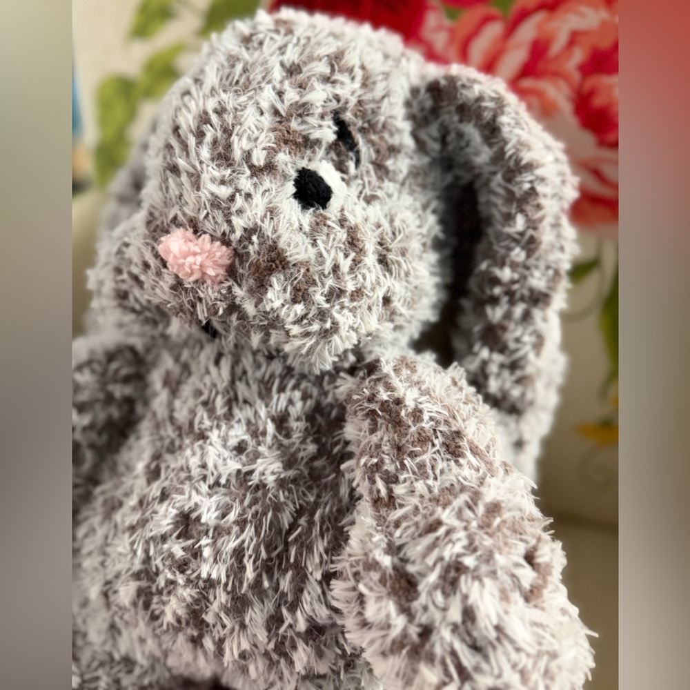 Handmade Hand Crafted Knit Chubby Bunny Easter gift - Picture 3 of 7